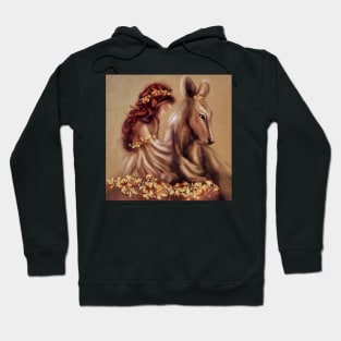 Friendship: Fairy and Deer Fantasy Wall Art Hoodie